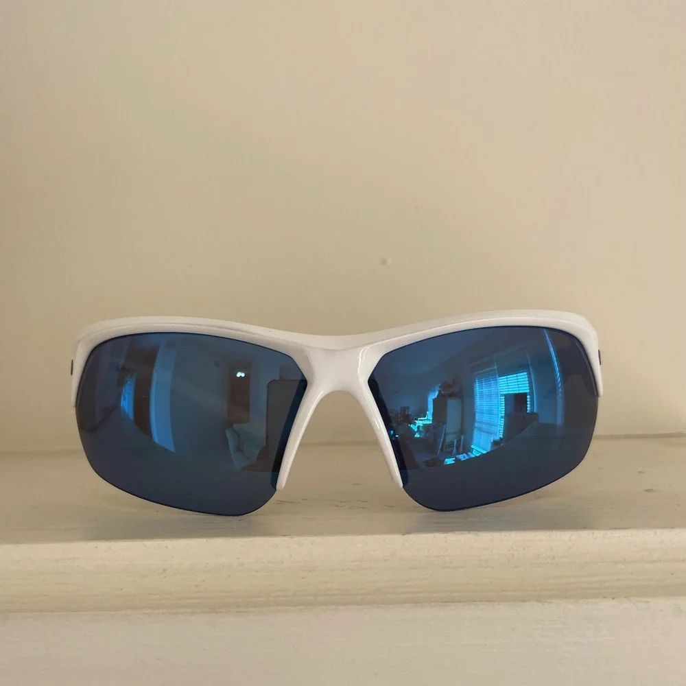 Nike Skylon Ace Sunglasses White Blue‎ Mirror Lens Sport EV1125 104 New Box